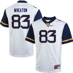 Mens West Virginia Mountaineers Bryce Wheaton #83 Alumni White Jerseys 482464-524
