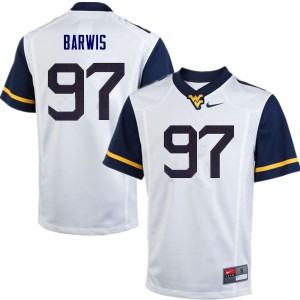 Men's West Virginia Mountaineers Connor Barwis #97 Player White Jersey 169576-763