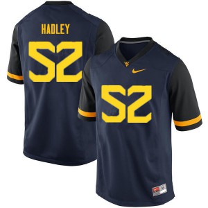 Mens West Virginia Mountaineers J.P. Hadley #52 Navy Embroidery Jerseys 917685-534