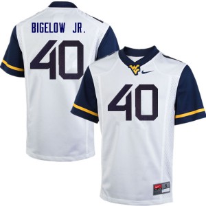 Mens West Virginia Mountaineers Kenny Bigelow Jr. #40 Stitched White Jerseys 881115-587