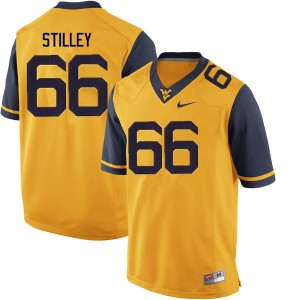 Mens West Virginia Mountaineers Adam Stilley #66 Stitched Gold Jersey 309000-194