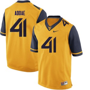 Mens West Virginia Mountaineers Alonzo Addae #41 Gold University Jersey 536376-256