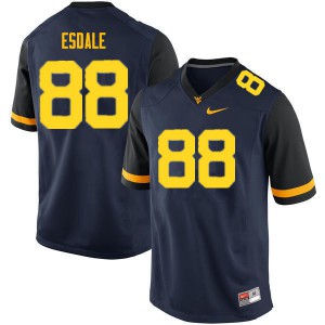 Men West Virginia Mountaineers Isaiah Esdale #38 Navy Official Jersey 278185-525