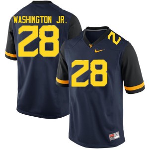 Mens West Virginia Mountaineers Keith Washington Jr. #28 Official Navy Jerseys 836211-167