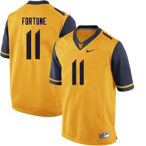 Men's West Virginia Mountaineers Nicktroy Fortune #11 Gold Official Jersey 531415-119