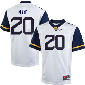 Men's West Virginia Mountaineers Tae Mayo #20 Player White Jersey 950576-608