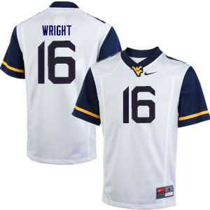 Men West Virginia Mountaineers Winston Wright #16 Football White Jerseys 146654-343