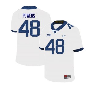 Men's West Virginia Mountaineers Mike Powers #48 White Official Jerseys 672847-258