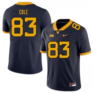 Men's West Virginia Mountaineers CJ Cole #83 Navy Stitched Jerseys 937649-275