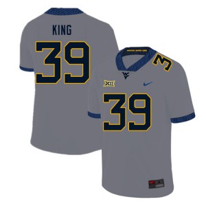 Mens West Virginia Mountaineers Danny King #39 Player Gray Jersey 762230-325