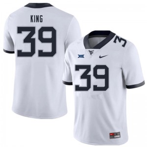 Men's West Virginia Mountaineers Danny King #39 Stitch White Jersey 997737-585