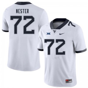 Men West Virginia Mountaineers Doug Nester #72 Alumni White Jerseys 488898-744