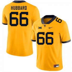 Mens West Virginia Mountaineers Ja'Quay Hubbard #66 Gold University Jerseys 747400-506