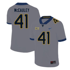 Men's West Virginia Mountaineers Jax McCauley #41 Gray Stitched Jersey 916935-760