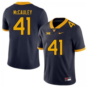 Men West Virginia Mountaineers Jax McCauley #41 University Navy Jersey 454600-456