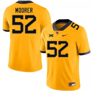 Mens West Virginia Mountaineers Parker Moorer #52 Gold Player Jersey 530845-611