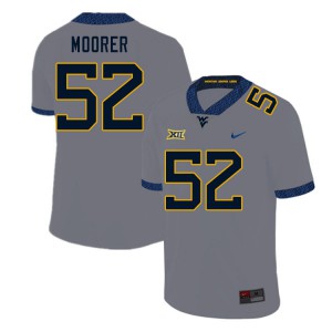 Men West Virginia Mountaineers Parker Moorer #52 Gray Embroidery Jerseys 330876-542
