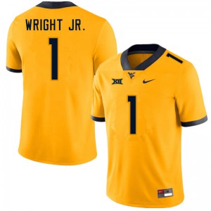 Men's West Virginia Mountaineers Winston Wright Jr. #1 High School Gold Jersey 512138-805
