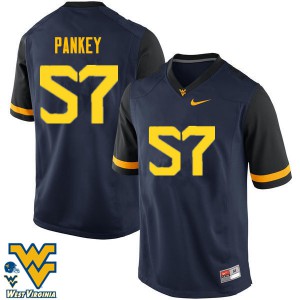 Men's West Virginia Mountaineers Adam Pankey #57 Navy Stitched Jersey 892515-729