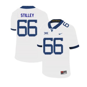 Men West Virginia Mountaineers Adam Stilley #66 White 2019 Stitched Jersey 912471-910