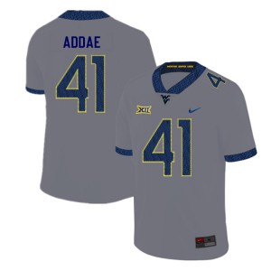 Mens West Virginia Mountaineers Alonzo Addae #41 Player Gray 2019 Jersey 717008-312