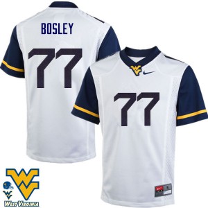 Men West Virginia Mountaineers Bruce Bosley #77 Stitch White Jersey 688647-150