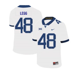 Men's West Virginia Mountaineers Casey Legg #48 2019 Embroidery White Jerseys 694678-225