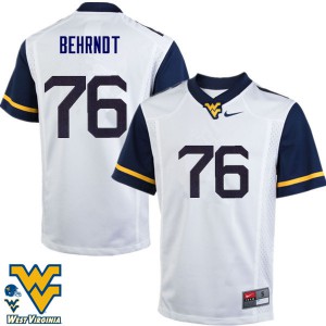 Mens West Virginia Mountaineers Chase Behrndt #76 White Player Jersey 246310-689