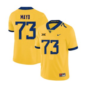 Mens West Virginia Mountaineers Chris Mayo #73 Official Yellow Jerseys 916145-657