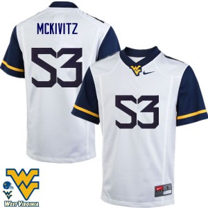 Mens West Virginia Mountaineers Colton McKivitz #53 Player White Jerseys 325810-337