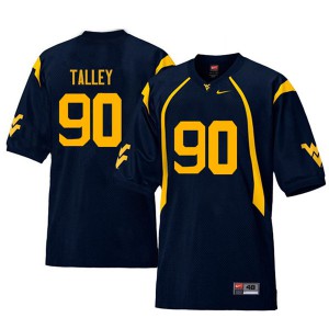 Men West Virginia Mountaineers Darryl Talley #90 College Retro Navy Jerseys 410083-836