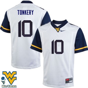 Mens West Virginia Mountaineers Dylan Tonkery #10 High School White Jersey 653194-387