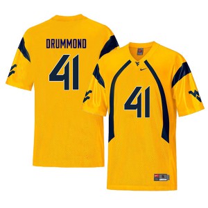 Men's West Virginia Mountaineers Elijah Drummond #41 Official Retro Yellow Jerseys 142036-758