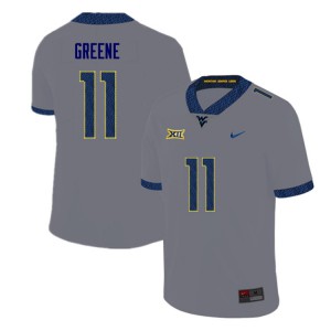 Men West Virginia Mountaineers Garrett Greene #11 Gray NCAA Jerseys 785056-659