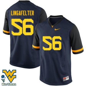 Men's West Virginia Mountaineers Grant Lingafelter #56 Football Navy Jerseys 550052-851