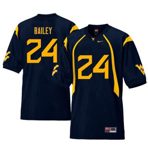 Men West Virginia Mountaineers Hakeem Bailey #24 Navy Alumni Retro Jerseys 882360-477