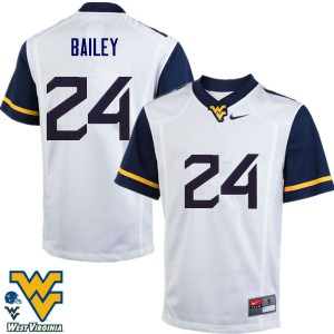Men West Virginia Mountaineers Hakeem Bailey #24 Embroidery White Jersey 111014-330