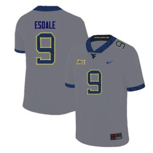 Mens West Virginia Mountaineers Isaiah Esdale #9 Player Gray Jerseys 182779-636