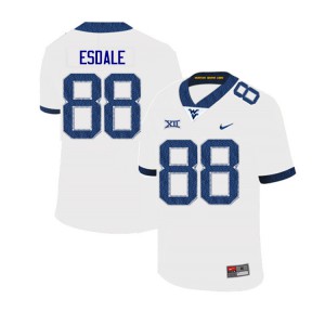 Men West Virginia Mountaineers Isaiah Esdale #88 2019 White Player Jerseys 193353-222