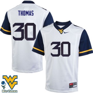 Men's West Virginia Mountaineers J.T. Thomas #30 Alumni White Jerseys 433983-855