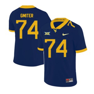 Mens West Virginia Mountaineers James Gmiter #74 NCAA 2019 Navy Jersey 301801-104