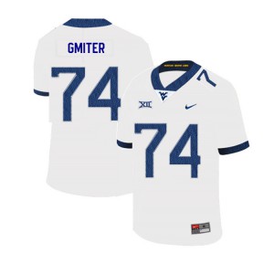 Men's West Virginia Mountaineers James Gmiter #74 White 2019 Stitched Jersey 586521-773