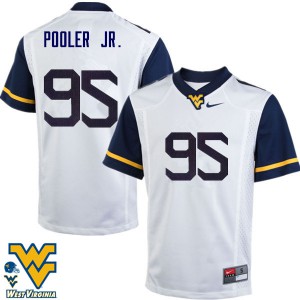 Mens West Virginia Mountaineers Jeffery Pooler Jr. #95 Official White Jersey 476200-448