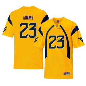 Men West Virginia Mountaineers Jordan Adams #23 Retro Player Yellow Jersey 717249-775