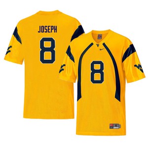 Men West Virginia Mountaineers Karl Joseph #8 Stitched Yellow Retro Jersey 512026-701