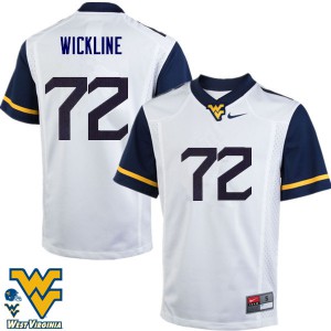 Men's West Virginia Mountaineers Kelby Wickline #72 White University Jerseys 408879-611