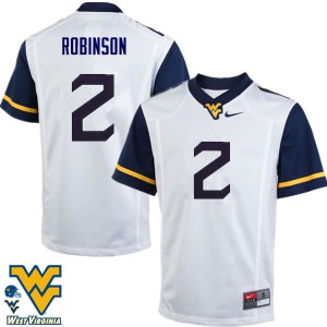 Men West Virginia Mountaineers Kenny Robinson #2 Official White Jerseys 759737-899
