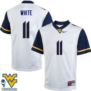 Mens West Virginia Mountaineers Kevin White #11 High School White Jersey 530530-658