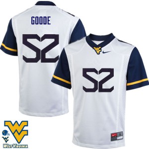 Mens West Virginia Mountaineers Najee Goode #52 White Official Jerseys 665610-991