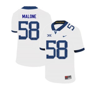 Men West Virginia Mountaineers Nick Malone #58 2019 White Stitched Jersey 614198-544